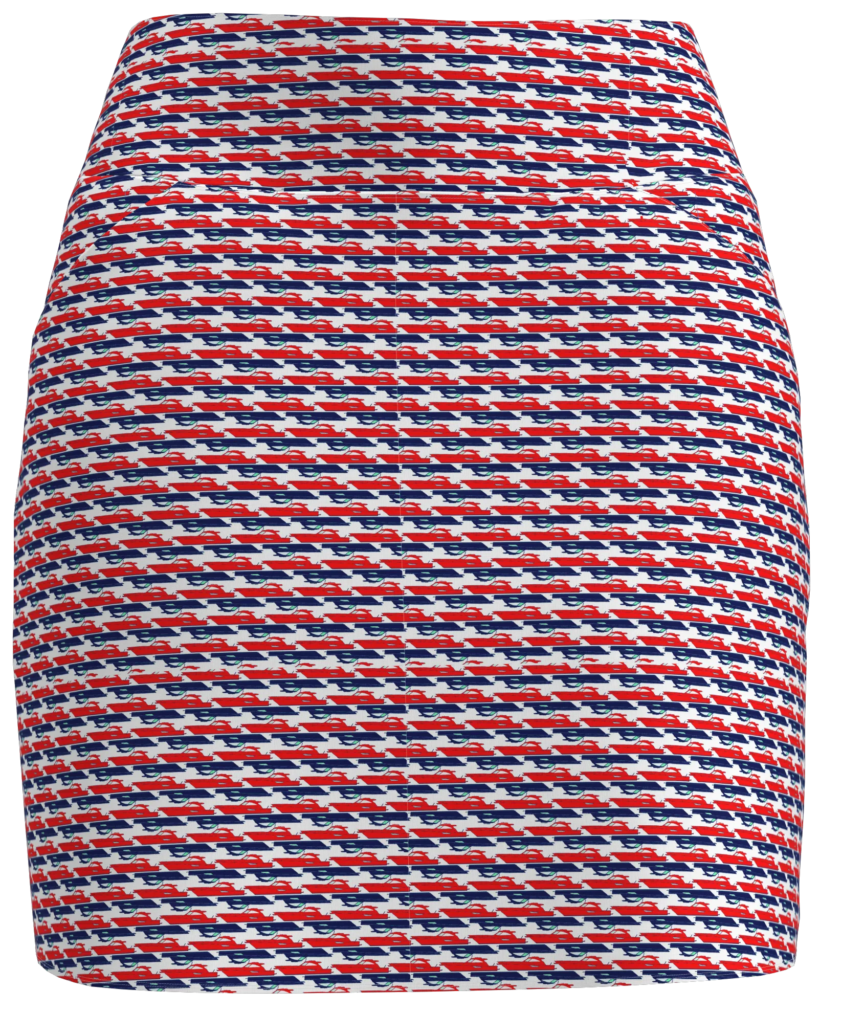 AB Sport Women's Red Navy Boat Print Golf Skirt