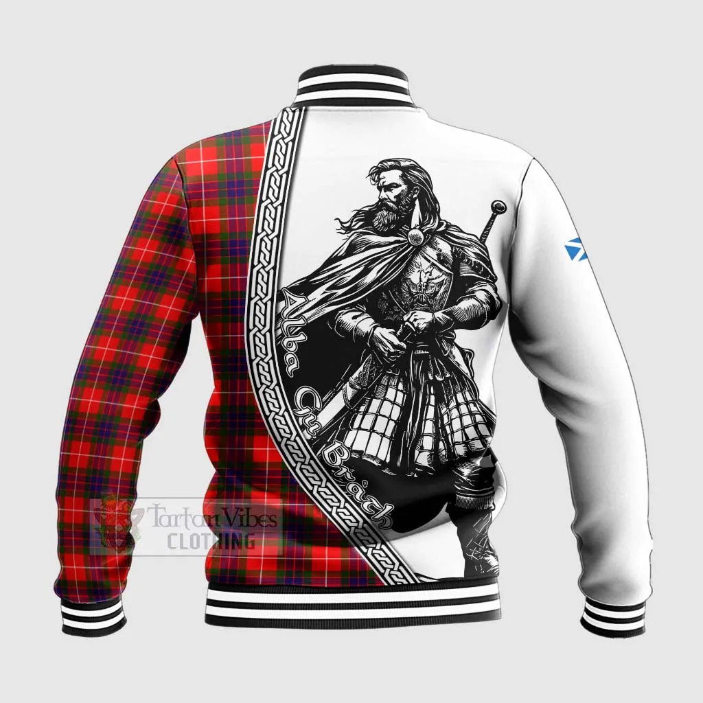 Abernethy Tartan Clan Crest Baseball Jacket with Highlander Warrior Celtic Style