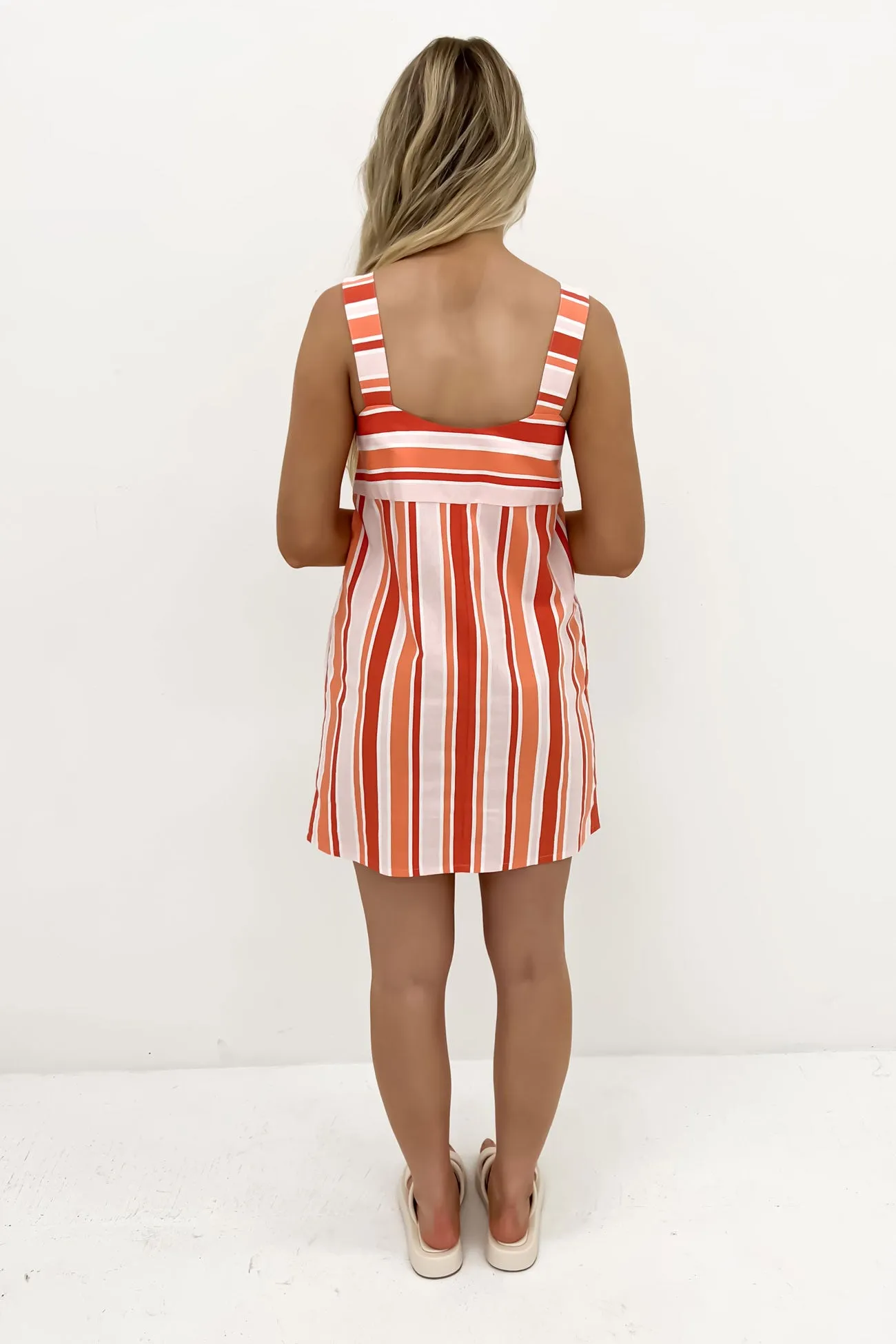 Adriana Mini Dress Sangria Stripe