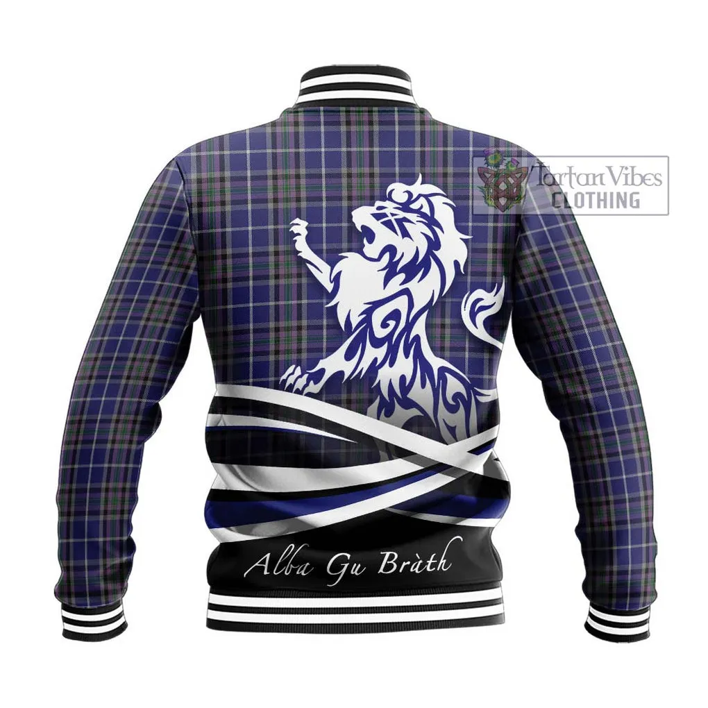 Alexander of Menstry Tartan Baseball Jacket with Alba Gu Brath Regal Lion Emblem
