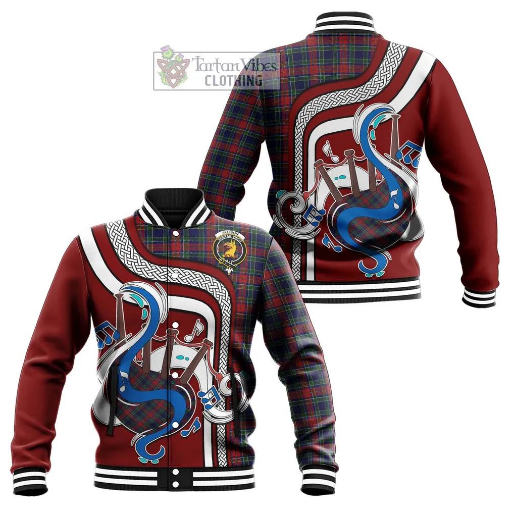 Allison Red Tartan Baseball Jacket with Epic Bagpipe Style