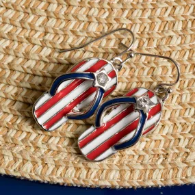American Flag Flip-Flop Earrings