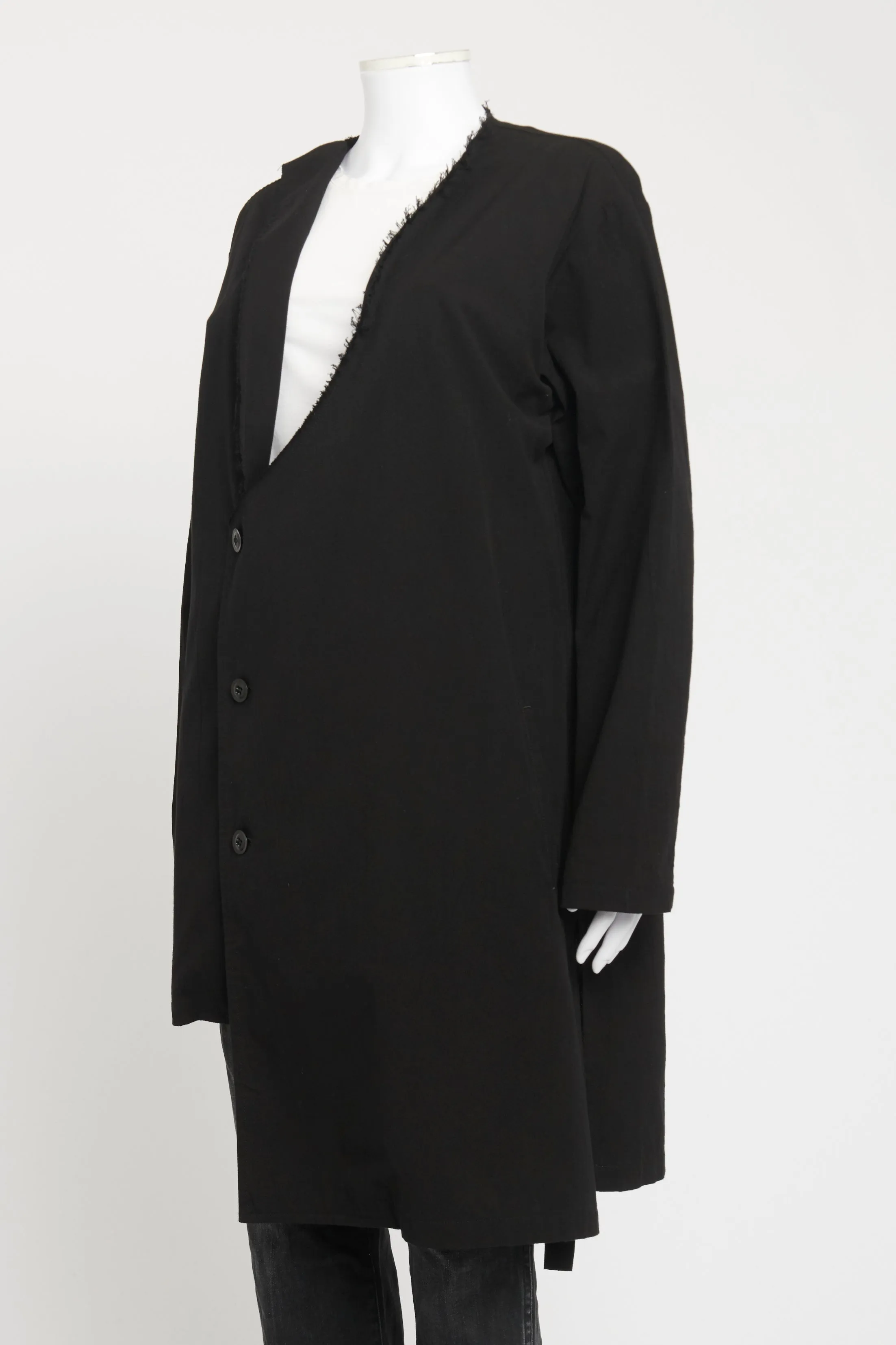 Black Cotton Blend Preowned Jacket