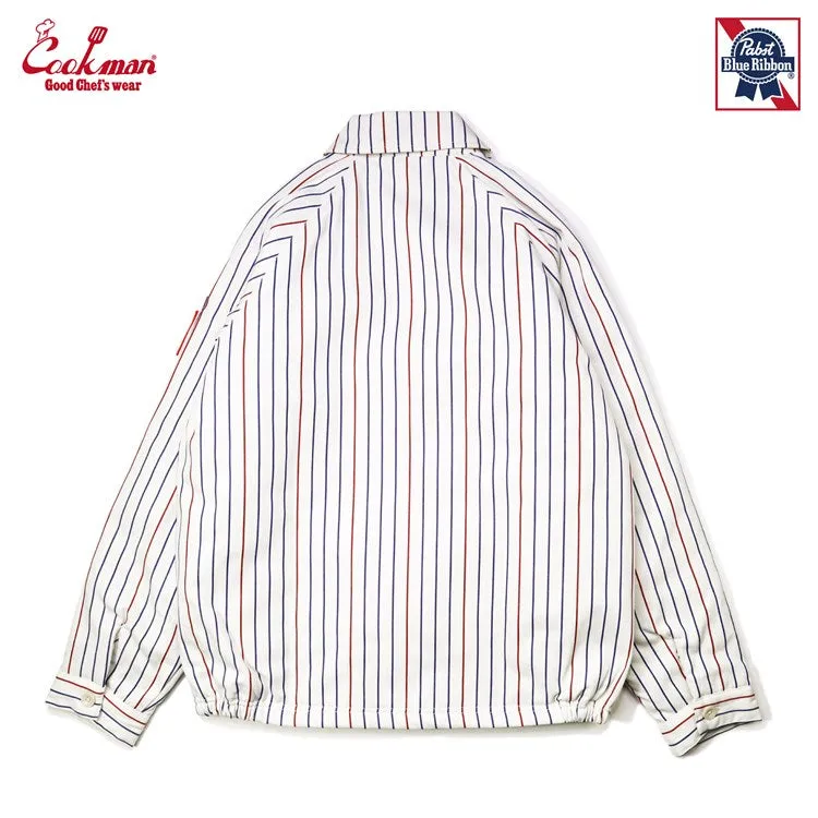 Cookman Delivery Jacket EX Warm - Pabst Stripe : White