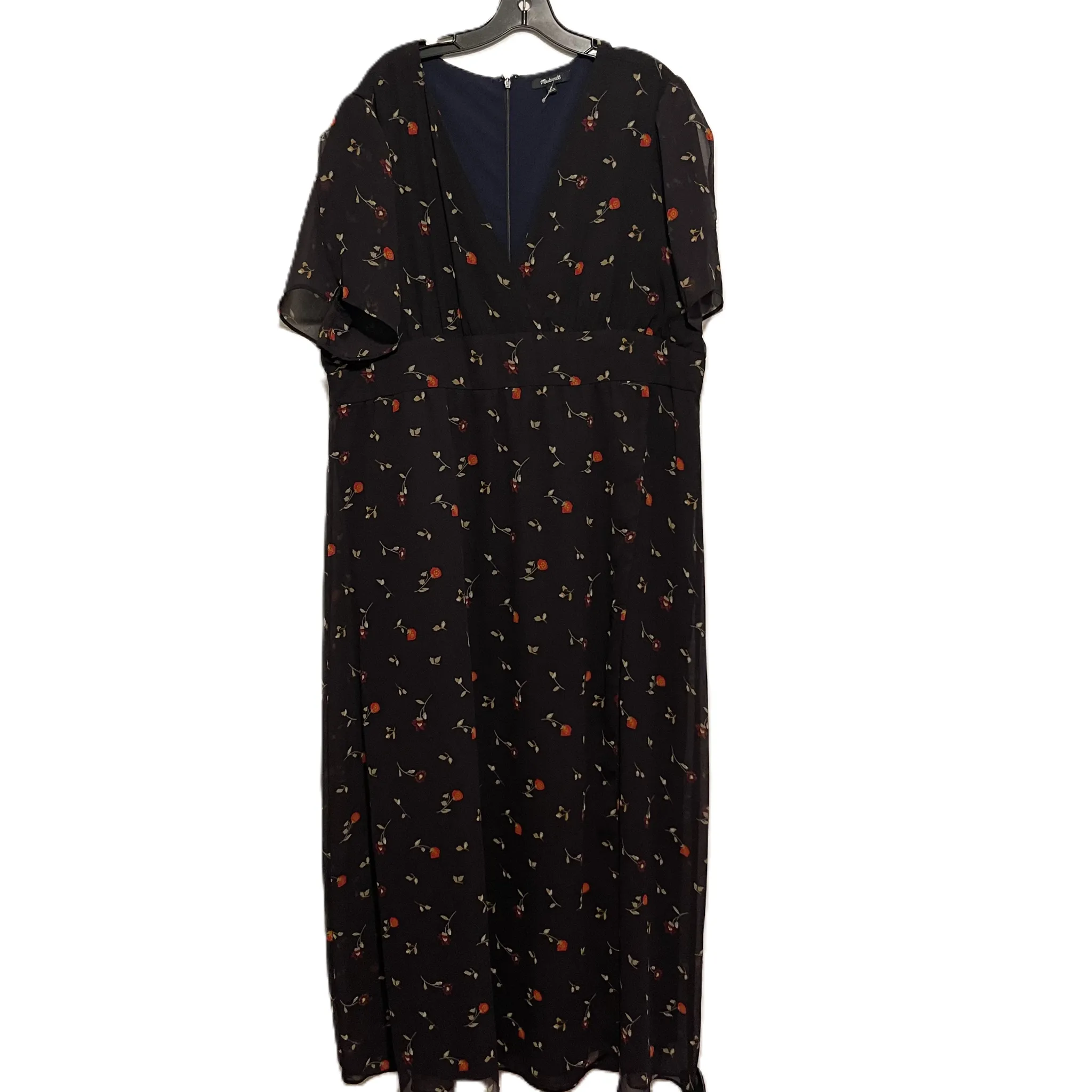 Dress Casual Midi By Madewell In Black, Size: 22