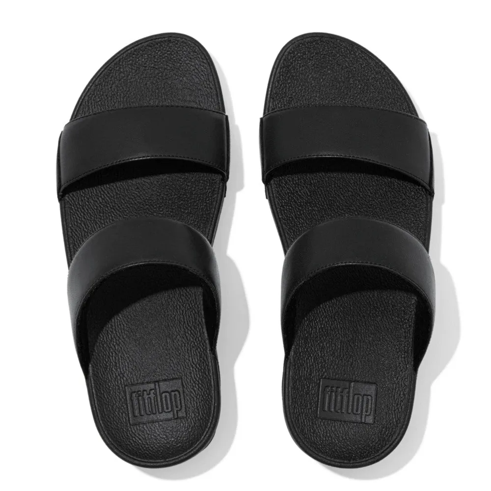 Fit-Flop Lulu Leather Slides Black    