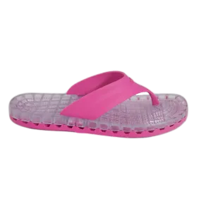 Ibiza - Clear Thong Sandal - Fuchsia