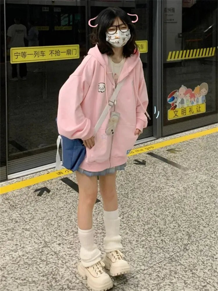 Kawaii Zip-Up Hoodie