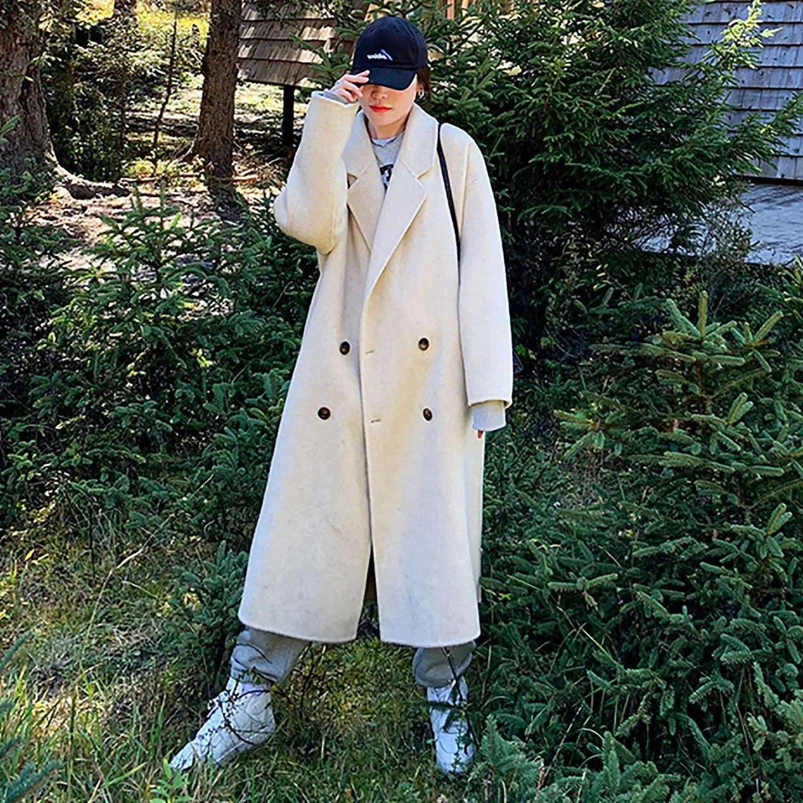 Linette Loose Double Face Wool Long Coat