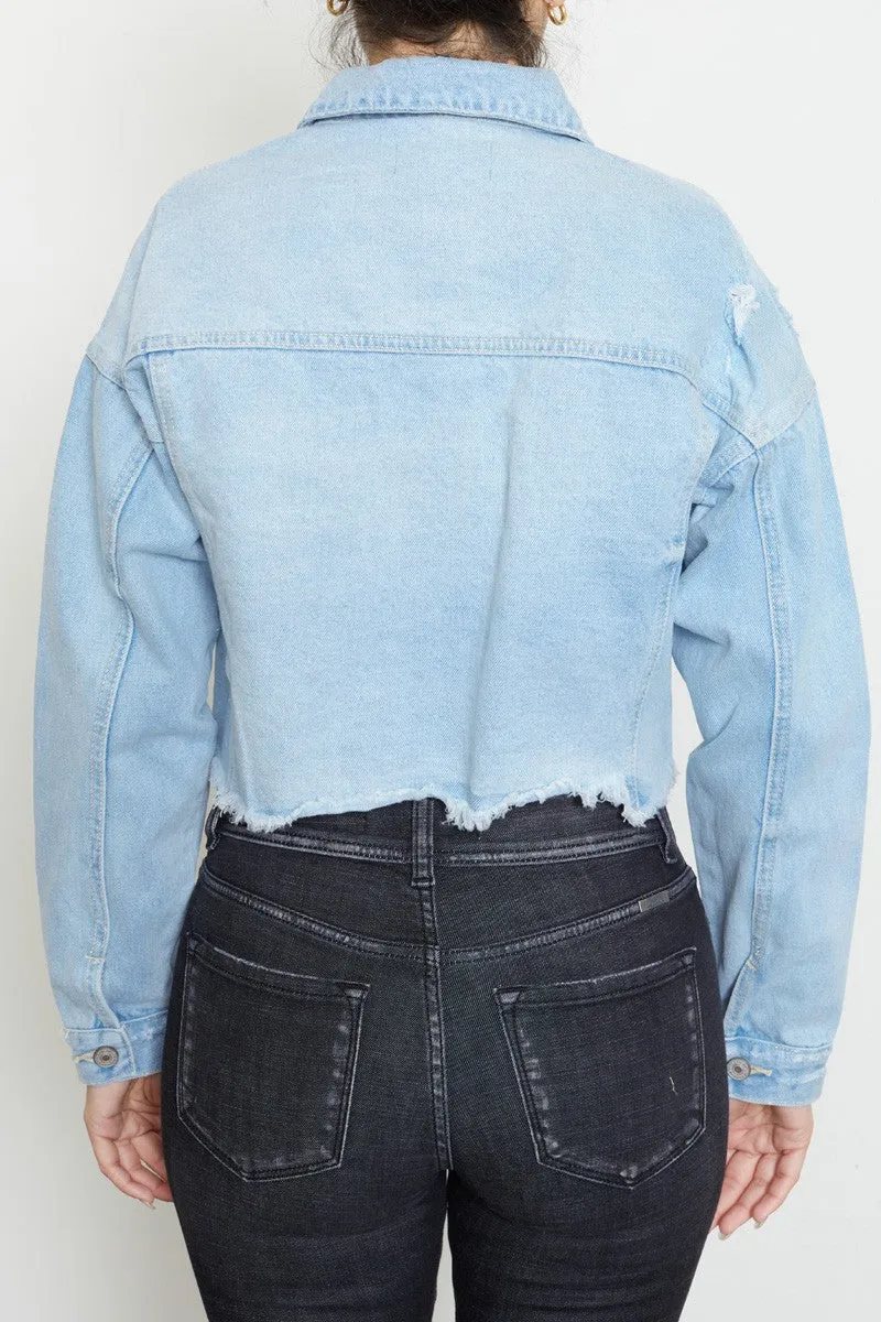 Lucy Light Denim Crop Jacket