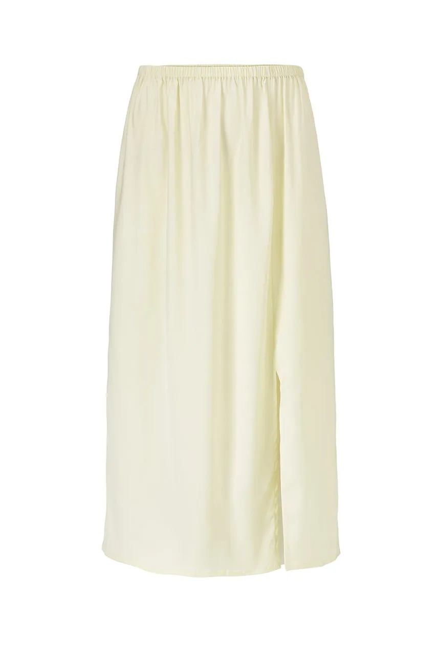 Nova Skirt - Lemon - Silk/Spandex Twill