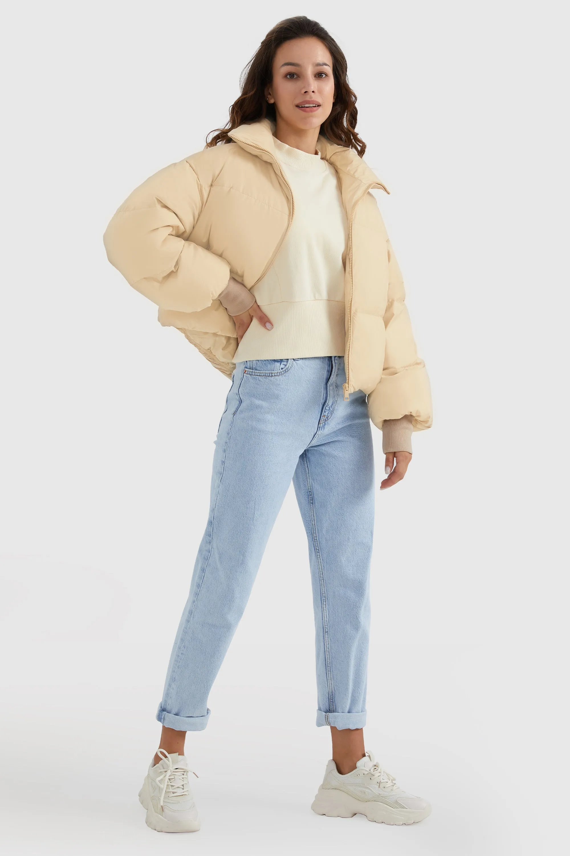 Puff-O Classics Short Baggy Oversize Down coat-Bright Marigold