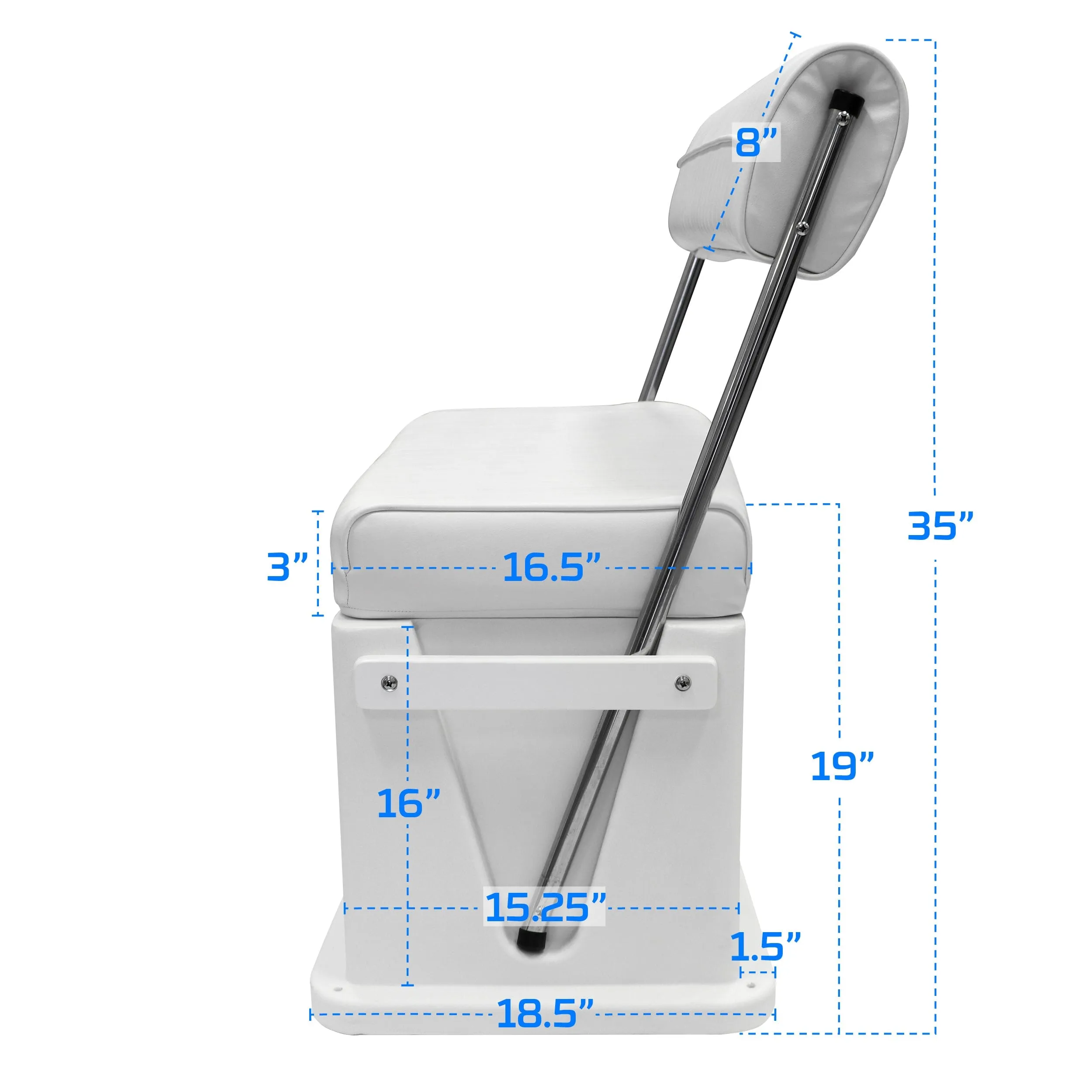 Wise 8WD437SS Offshore Swingback 62 Qt Cooler Seat