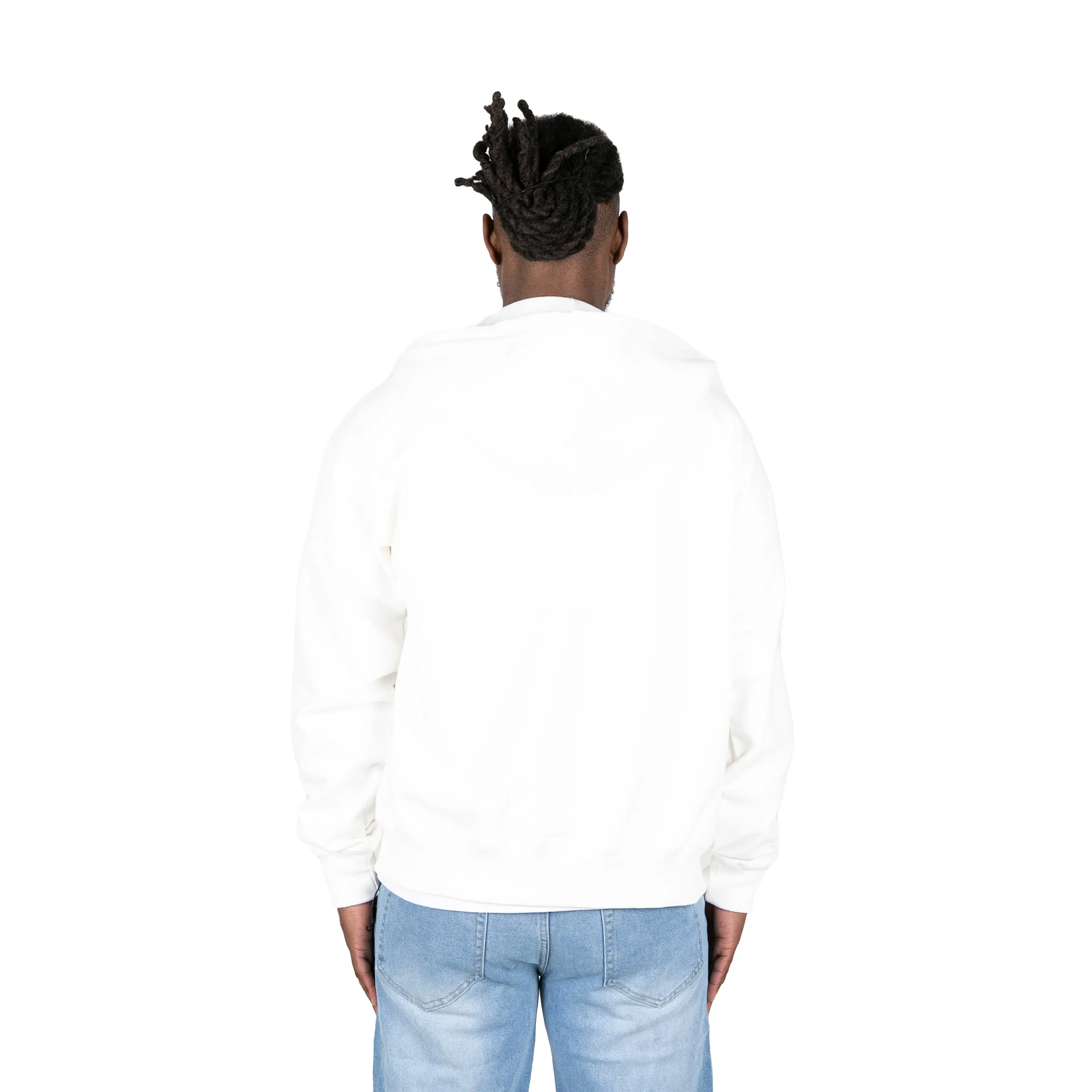 ZIP UP HOODIE - WHITE